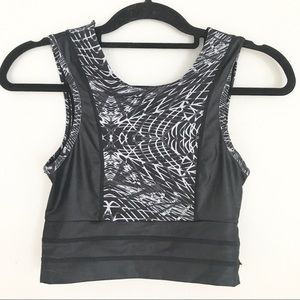 90 Degree by Reflex Black Faux Leather Sports Bra